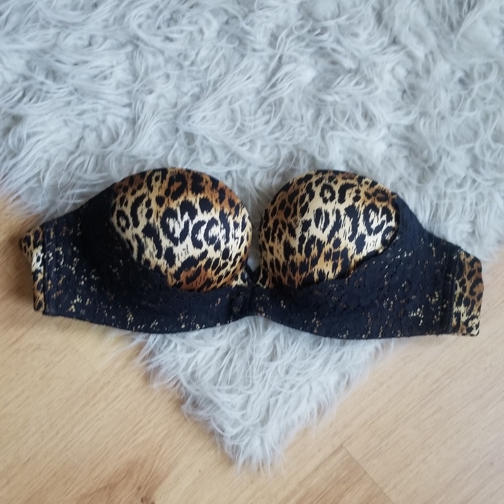Victoria's Secret Strapless Leopard Bombshell Bra